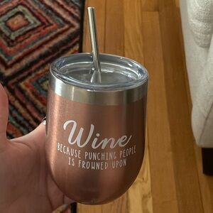 Rose Gold Wine Tumbler